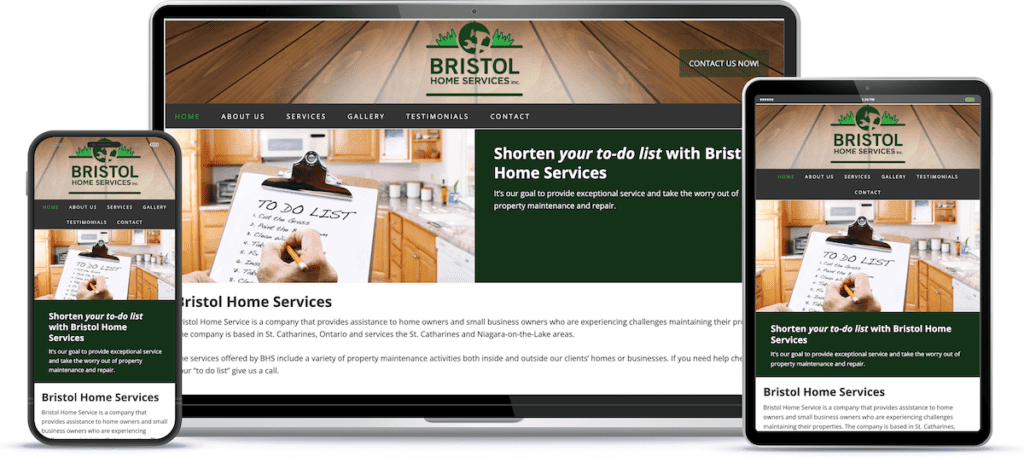 website design for home services company